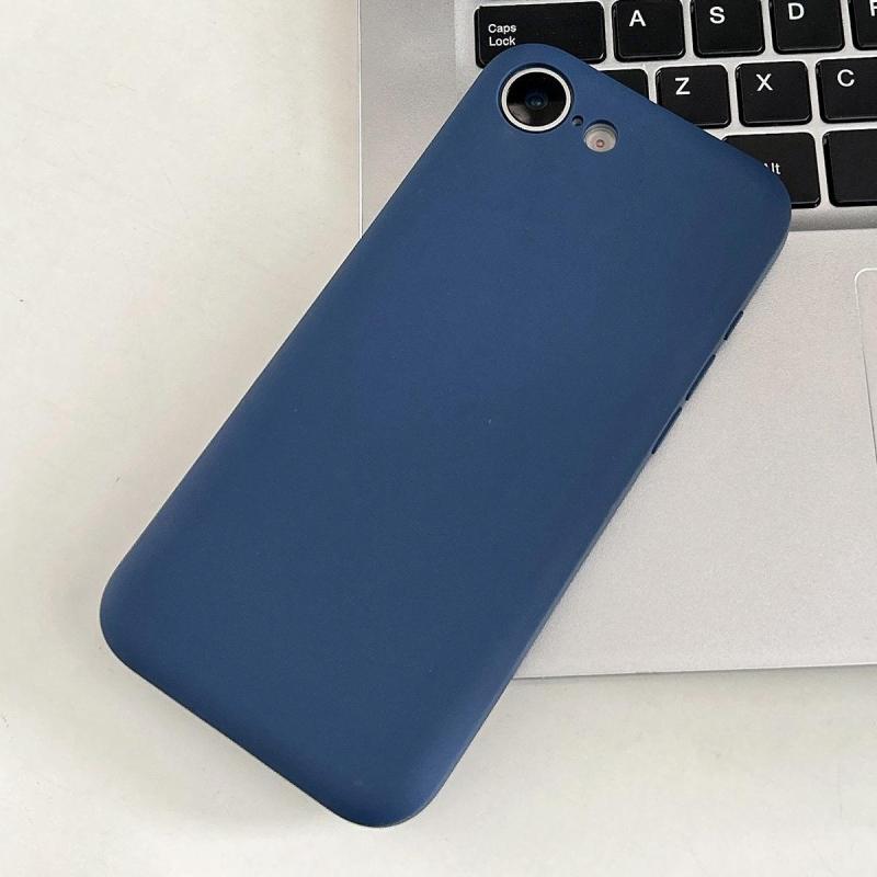 For iPhone 16e Fine Hole Insert Card Slot TPU Phone Case(Blue)