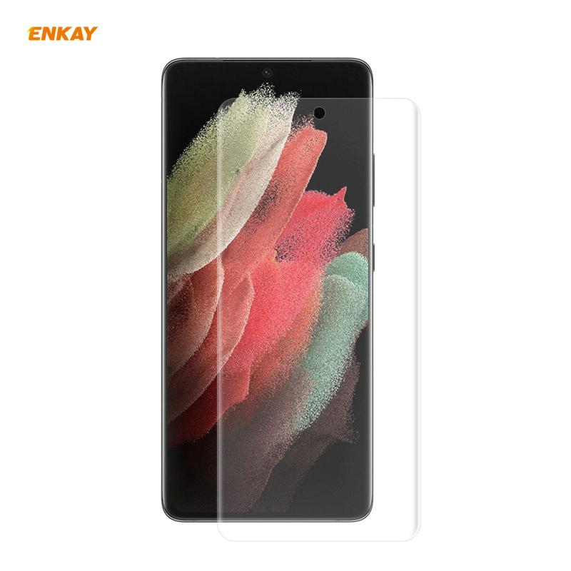 For Samsung Galaxy S21 Ultra 5G ENKAY Hat-Prince 3D Full Screen PET Curved Hot Bending HD Screen Protector Soft Film(Transparent) (ENKAY)