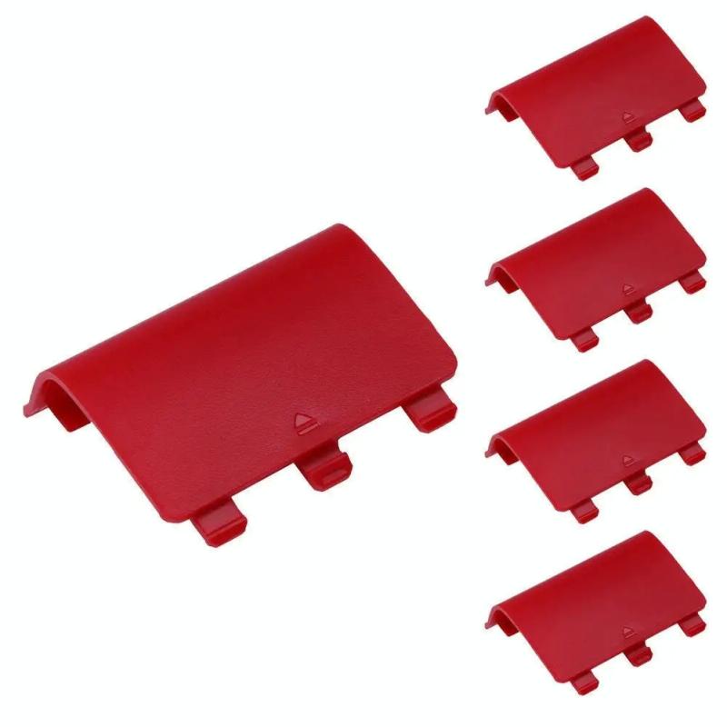 For Xbox One 5pcs Wireless Controller Battery Cover Replacement Battery Doors(Red)