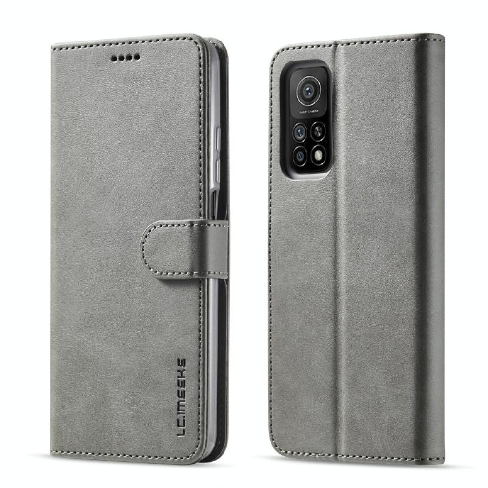 Για Xiaomi Redmi Note 10 5G / Poco M3 Pro LC. IMEEKE Θήκη Δέρματος Οριζόντιας Αναδίπλωσης με Υφή Μοσχαριού με Στήριξη &amp; Θήκες Καρτών &amp; Πορτοφόλι (Καφέ) (Γκρι)
