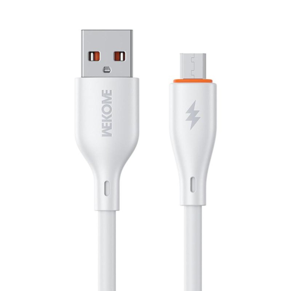 Καλώδιο Δεδομένων WK WDC-67m Kinkong 1m 12W PVC, Διεπαφή: USB σε Micro (Μαύρο) (Λευκό)